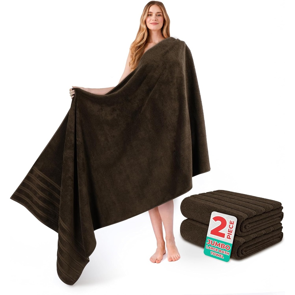 image:imageAmerican Soft Linen 100 Cotton Luxury Turkish Towels 4 PC Hand Towel Set Soft Absorbent Quick Dry OEKO Tex Standard 100 Certificated Durable Machine Washable Breathable Premium Hotel QualityChocolate Brown