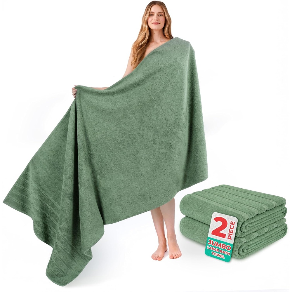 image:imageAmerican Soft Linen 100 Cotton Luxury Turkish Towels 4 PC Hand Towel Set Soft Absorbent Quick Dry OEKO Tex Standard 100 Certificated Durable Machine Washable Breathable Premium Hotel QualitySage Green