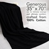 American Soft Linen 100% Cotton Luxury Turkish Towels, 4 PC Hand Towel Set | Soft Absorbent Quick Dry OEKO Tex Standard 100 Certificated Durable Machine Washable Breathable Premium Hotel Quality(Black)
