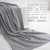 American Soft Linen 100% Cotton Luxury Turkish Towels, 4 PC Hand Towel Set | Soft Absorbent Quick Dry OEKO Tex Standard 100 Certificated Durable Machine Washable Breathable Premium Hotel Quality(Light Grey)