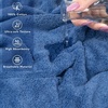 American Soft Linen 100% Cotton Luxury Turkish Towels, 4 PC Hand Towel Set | Soft Absorbent Quick Dry OEKO Tex Standard 100 Certificated Durable Machine Washable Breathable Premium Hotel Quality(Electric Blue)