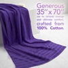 American Soft Linen 100% Cotton Luxury Turkish Towels, 4 PC Hand Towel Set | Soft Absorbent Quick Dry OEKO Tex Standard 100 Certificated Durable Machine Washable Breathable Premium Hotel Quality(Violet Purple)