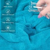 American Soft Linen 100% Cotton Luxury Turkish Towels, 4 PC Hand Towel Set | Soft Absorbent Quick Dry OEKO Tex Standard 100 Certificated Durable Machine Washable Breathable Premium Hotel Quality(Aqua Blue)
