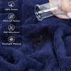 American Soft Linen 100% Cotton Luxury Turkish Towels, 4 PC Hand Towel Set | Soft Absorbent Quick Dry OEKO Tex Standard 100 Certificated Durable Machine Washable Breathable Premium Hotel Quality(Navy Blue)