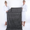 American Soft Linen 100% Cotton Luxury Turkish Towels, 4 PC Hand Towel Set | Soft Absorbent Quick Dry OEKO Tex Standard 100 Certificated Durable Machine Washable Breathable Premium Hotel Quality(Dark Gray)