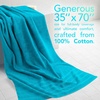 American Soft Linen 100% Cotton Luxury Turkish Towels, 4 PC Hand Towel Set | Soft Absorbent Quick Dry OEKO Tex Standard 100 Certificated Durable Machine Washable Breathable Premium Hotel Quality(Aqua Blue)