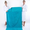 American Soft Linen 100% Cotton Luxury Turkish Towels, 4 PC Hand Towel Set | Soft Absorbent Quick Dry OEKO Tex Standard 100 Certificated Durable Machine Washable Breathable Premium Hotel Quality(Aqua Blue)