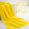 American Soft Linen 100% Cotton Luxury Turkish Towels, 4 PC Hand Towel Set | Soft Absorbent Quick Dry OEKO Tex Standard 100 Certificated Durable Machine Washable Breathable Premium Hotel Quality(Lemon Yellow)
