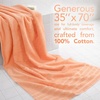 American Soft Linen 100% Cotton Luxury Turkish Towels, 4 PC Hand Towel Set | Soft Absorbent Quick Dry OEKO Tex Standard 100 Certificated Durable Machine Washable Breathable Premium Hotel Quality(Malibu Peach)