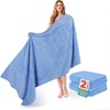 American Soft Linen 100% Cotton Luxury Turkish Towels, 4 PC Hand Towel Set | Soft Absorbent Quick Dry OEKO Tex Standard 100 Certificated Durable Machine Washable Breathable Premium Hotel Quality(Sky Blue)