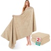 American Soft Linen 100% Cotton Luxury Turkish Towels, 4 PC Hand Towel Set | Soft Absorbent Quick Dry OEKO Tex Standard 100 Certificated Durable Machine Washable Breathable Premium Hotel Quality(Beige)