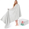 American Soft Linen 100% Cotton Luxury Turkish Towels, 4 PC Hand Towel Set | Soft Absorbent Quick Dry OEKO Tex Standard 100 Certificated Durable Machine Washable Breathable Premium Hotel Quality(Silver Gray)