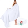 American Soft Linen 100% Cotton Luxury Turkish Towels, 4 PC Hand Towel Set | Soft Absorbent Quick Dry OEKO Tex Standard 100 Certificated Durable Machine Washable Breathable Premium Hotel Quality(Bright White)