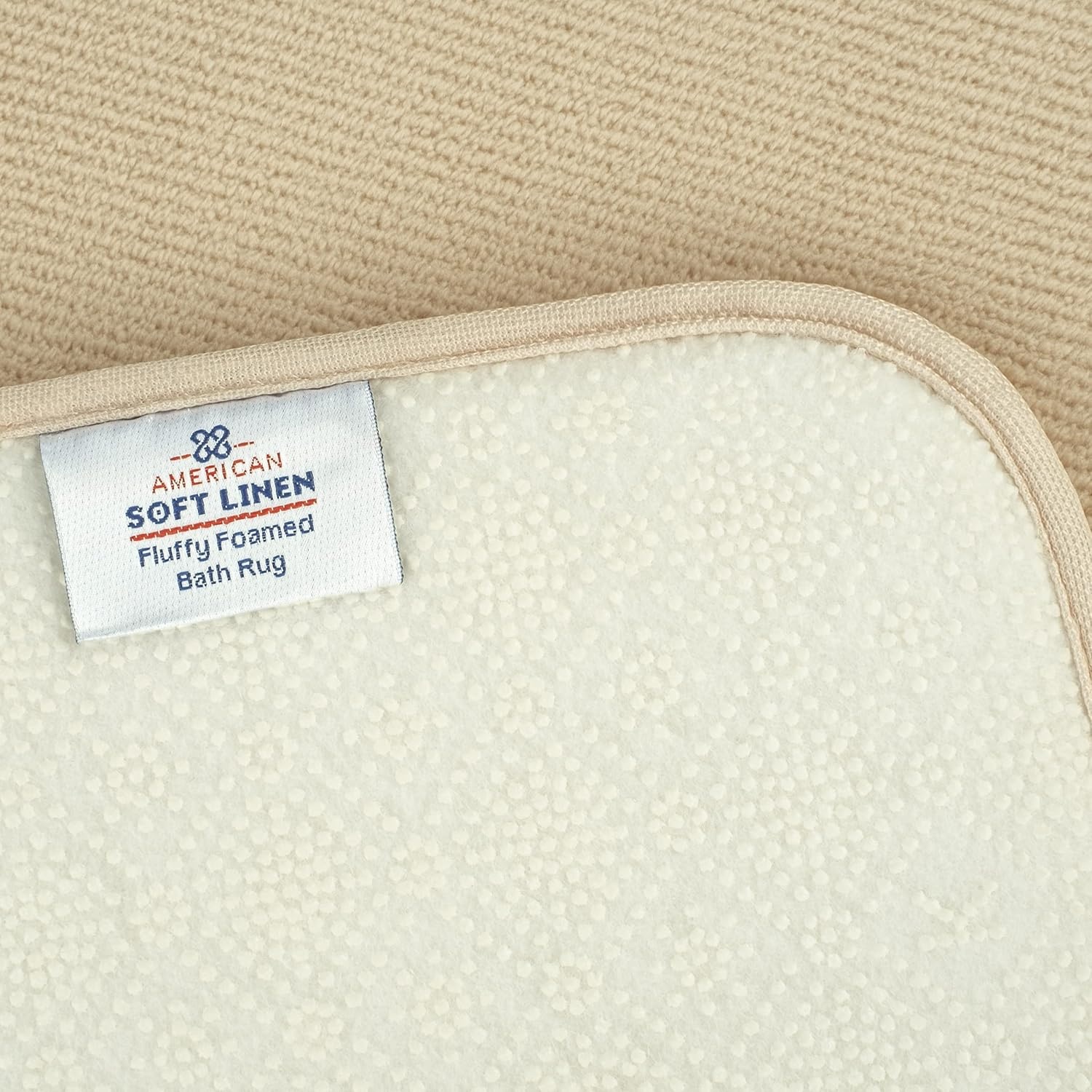 image:imageAmerican Soft Linen Bath Rug 20 in 34 in 100 Cotton Bath Mats Rugs for Bathroom Slip Reducer Washable Shaggy Form Area Rugs Aqua Blue Bath RugBeige