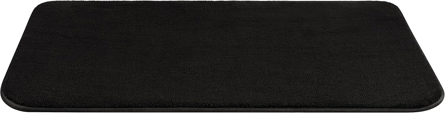 image:imageAmerican Soft Linen Bath Rug 20 in 34 in 100 Cotton Bath Mats Rugs for Bathroom Slip Reducer Washable Shaggy Form Area Rugs Aqua Blue Bath RugBlack