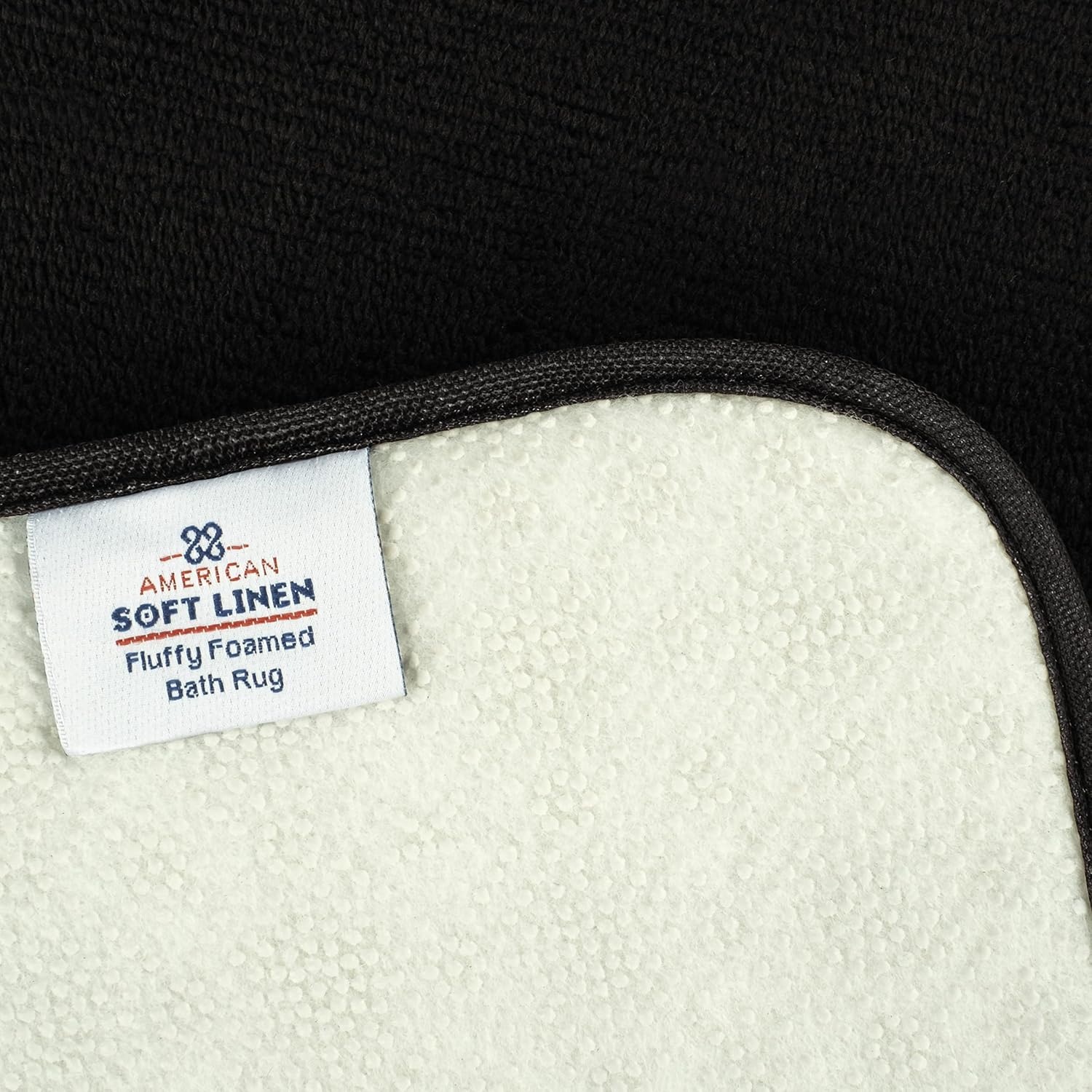 image:imageAmerican Soft Linen Bath Rug 20 in 34 in 100 Cotton Bath Mats Rugs for Bathroom Slip Reducer Washable Shaggy Form Area Rugs Aqua Blue Bath RugBlack