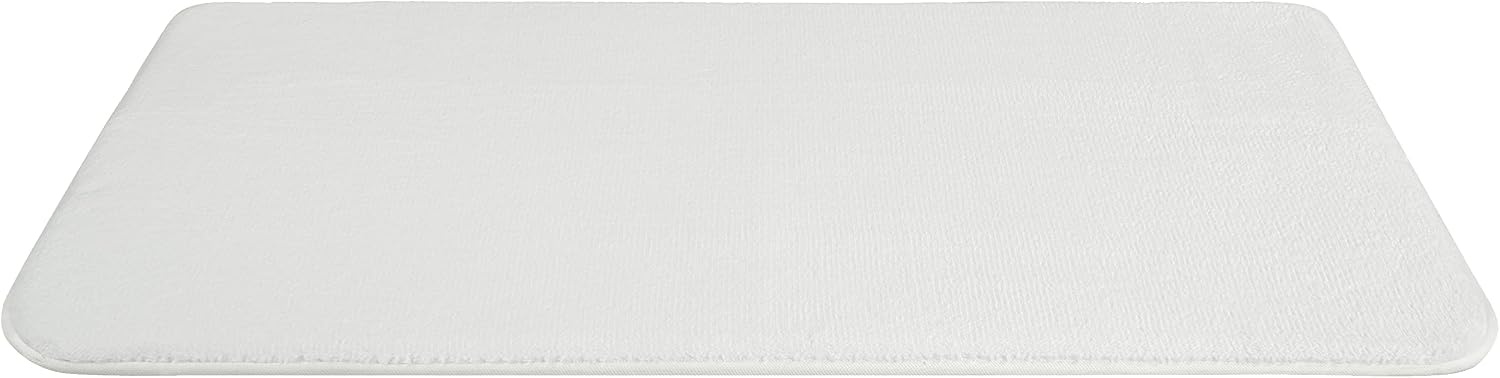 image:imageAmerican Soft Linen Bath Rug 20 in 34 in 100 Cotton Bath Mats Rugs for Bathroom Slip Reducer Washable Shaggy Form Area Rugs Aqua Blue Bath RugBright White