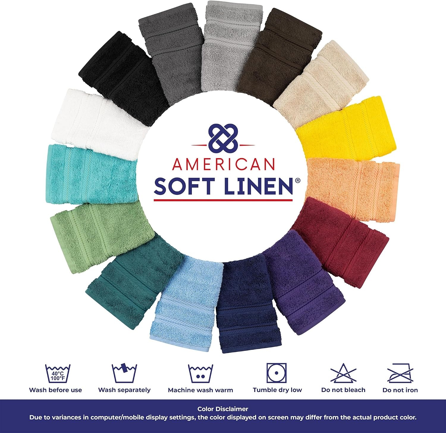 image:imageAmerican Soft Linen Bath Rug 20 in 34 in 100 Cotton Bath Mats Rugs for Bathroom Slip Reducer Washable Shaggy Form Area Rugs Aqua Blue Bath RugLight Grey