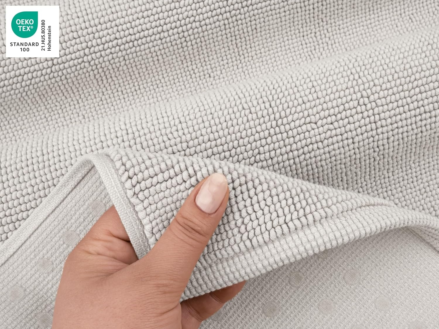 image:imageAmerican Soft Linen Bath Rug 20 in 34 in 100 Cotton Bath Mats Rugs for Bathroom Slip Reducer Washable Shaggy Form Area Rugs Aqua Blue Bath RugSilver Grey