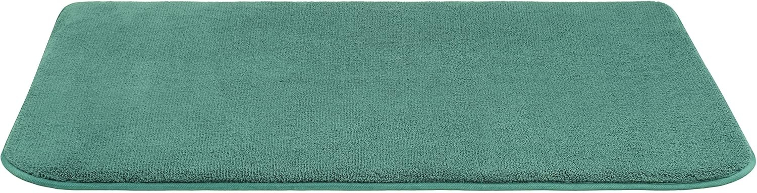 image:imageAmerican Soft Linen Bath Rug 20 in 34 in 100 Cotton Bath Mats Rugs for Bathroom Slip Reducer Washable Shaggy Form Area Rugs Aqua Blue Bath RugTeal