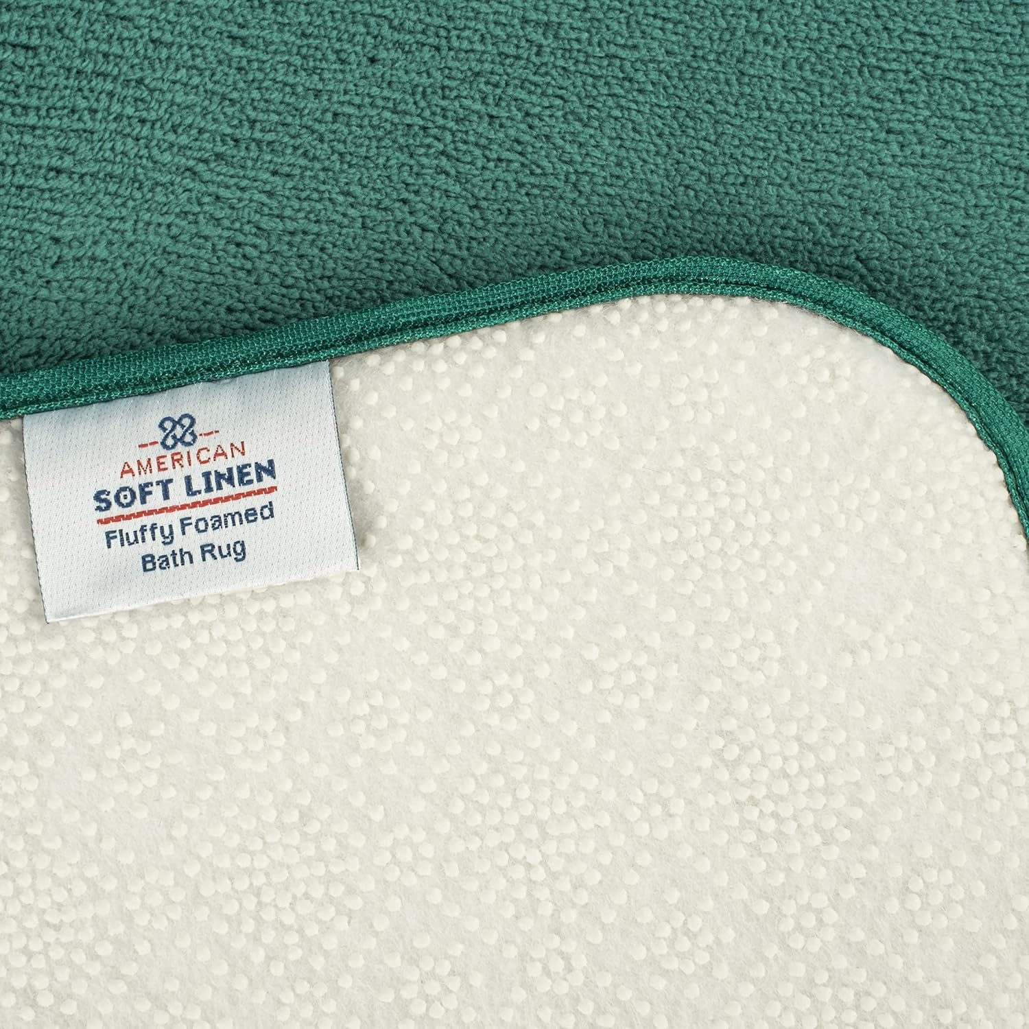 image:imageAmerican Soft Linen Bath Rug 20 in 34 in 100 Cotton Bath Mats Rugs for Bathroom Slip Reducer Washable Shaggy Form Area Rugs Aqua Blue Bath RugTeal