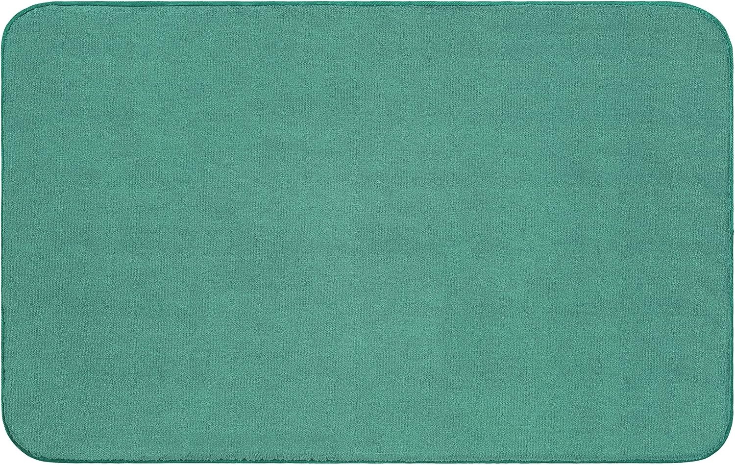 image:imageAmerican Soft Linen Bath Rug 20 in 34 in 100 Cotton Bath Mats Rugs for Bathroom Slip Reducer Washable Shaggy Form Area Rugs Aqua Blue Bath RugTeal