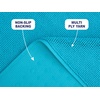 American Soft Linen Bath Rug, 20 in 34 in 100% Cotton Bath Mats Rugs for Bathroom, Slip Reducer Washable Shaggy Form Area Rugs, Aqua Blue Bath Rug(Aqua Blue)