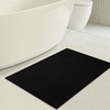 American Soft Linen Bath Rug, 20 in 34 in 100% Cotton Bath Mats Rugs for Bathroom, Slip Reducer Washable Shaggy Form Area Rugs, Aqua Blue Bath Rug(Black)