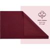American Soft Linen Bath Rug, 20 in 34 in 100% Cotton Bath Mats Rugs for Bathroom, Slip Reducer Washable Shaggy Form Area Rugs, Aqua Blue Bath Rug(Bordeaux Red)