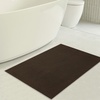 American Soft Linen Bath Rug, 20 in 34 in 100% Cotton Bath Mats Rugs for Bathroom, Slip Reducer Washable Shaggy Form Area Rugs, Aqua Blue Bath Rug(Chocolate Brown)