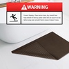 American Soft Linen Bath Rug, 20 in 34 in 100% Cotton Bath Mats Rugs for Bathroom, Slip Reducer Washable Shaggy Form Area Rugs, Aqua Blue Bath Rug(Chocolate Brown)