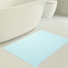 American Soft Linen Bath Rug, 20 in 34 in 100% Cotton Bath Mats Rugs for Bathroom, Slip Reducer Washable Shaggy Form Area Rugs, Aqua Blue Bath Rug(Duck Egg Blue)