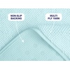 American Soft Linen Bath Rug, 20 in 34 in 100% Cotton Bath Mats Rugs for Bathroom, Slip Reducer Washable Shaggy Form Area Rugs, Aqua Blue Bath Rug(Duck Egg Blue)