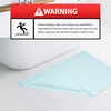 American Soft Linen Bath Rug, 20 in 34 in 100% Cotton Bath Mats Rugs for Bathroom, Slip Reducer Washable Shaggy Form Area Rugs, Aqua Blue Bath Rug(Duck Egg Blue)