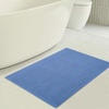 American Soft Linen Bath Rug, 20 in 34 in 100% Cotton Bath Mats Rugs for Bathroom, Slip Reducer Washable Shaggy Form Area Rugs, Aqua Blue Bath Rug(Electric Blue)