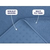 American Soft Linen Bath Rug, 20 in 34 in 100% Cotton Bath Mats Rugs for Bathroom, Slip Reducer Washable Shaggy Form Area Rugs, Aqua Blue Bath Rug(Electric Blue)