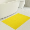 American Soft Linen Bath Rug, 20 in 34 in 100% Cotton Bath Mats Rugs for Bathroom, Slip Reducer Washable Shaggy Form Area Rugs, Aqua Blue Bath Rug(Lemon Yellow)