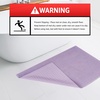 American Soft Linen Bath Rug, 20 in 34 in 100% Cotton Bath Mats Rugs for Bathroom, Slip Reducer Washable Shaggy Form Area Rugs, Aqua Blue Bath Rug(Lilac)