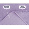 American Soft Linen Bath Rug, 20 in 34 in 100% Cotton Bath Mats Rugs for Bathroom, Slip Reducer Washable Shaggy Form Area Rugs, Aqua Blue Bath Rug(Lilac)