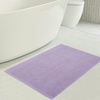 American Soft Linen Bath Rug, 20 in 34 in 100% Cotton Bath Mats Rugs for Bathroom, Slip Reducer Washable Shaggy Form Area Rugs, Aqua Blue Bath Rug(Lilac)