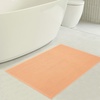 American Soft Linen Bath Rug, 20 in 34 in 100% Cotton Bath Mats Rugs for Bathroom, Slip Reducer Washable Shaggy Form Area Rugs, Aqua Blue Bath Rug(Malibu Peach)