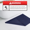 American Soft Linen Bath Rug, 20 in 34 in 100% Cotton Bath Mats Rugs for Bathroom, Slip Reducer Washable Shaggy Form Area Rugs, Aqua Blue Bath Rug(Navy Blue)