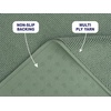 American Soft Linen Bath Rug, 20 in 34 in 100% Cotton Bath Mats Rugs for Bathroom, Slip Reducer Washable Shaggy Form Area Rugs, Aqua Blue Bath Rug(Sage Green)
