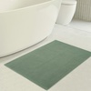 American Soft Linen Bath Rug, 20 in 34 in 100% Cotton Bath Mats Rugs for Bathroom, Slip Reducer Washable Shaggy Form Area Rugs, Aqua Blue Bath Rug(Sage Green)