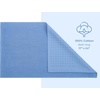 American Soft Linen Bath Rug, 20 in 34 in 100% Cotton Bath Mats Rugs for Bathroom, Slip Reducer Washable Shaggy Form Area Rugs, Aqua Blue Bath Rug(Sky Blue)