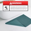 American Soft Linen Bath Rug, 20 in 34 in 100% Cotton Bath Mats Rugs for Bathroom, Slip Reducer Washable Shaggy Form Area Rugs, Aqua Blue Bath Rug(Teal)