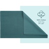 American Soft Linen Bath Rug, 20 in 34 in 100% Cotton Bath Mats Rugs for Bathroom, Slip Reducer Washable Shaggy Form Area Rugs, Aqua Blue Bath Rug(Teal)
