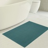 American Soft Linen Bath Rug, 20 in 34 in 100% Cotton Bath Mats Rugs for Bathroom, Slip Reducer Washable Shaggy Form Area Rugs, Aqua Blue Bath Rug(Teal)