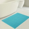 American Soft Linen Bath Rug, 20 in 34 in 100% Cotton Bath Mats Rugs for Bathroom, Slip Reducer Washable Shaggy Form Area Rugs, Aqua Blue Bath Rug(Turquoise Blue)