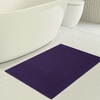 American Soft Linen Bath Rug, 20 in 34 in 100% Cotton Bath Mats Rugs for Bathroom, Slip Reducer Washable Shaggy Form Area Rugs, Aqua Blue Bath Rug(Violet Purple)